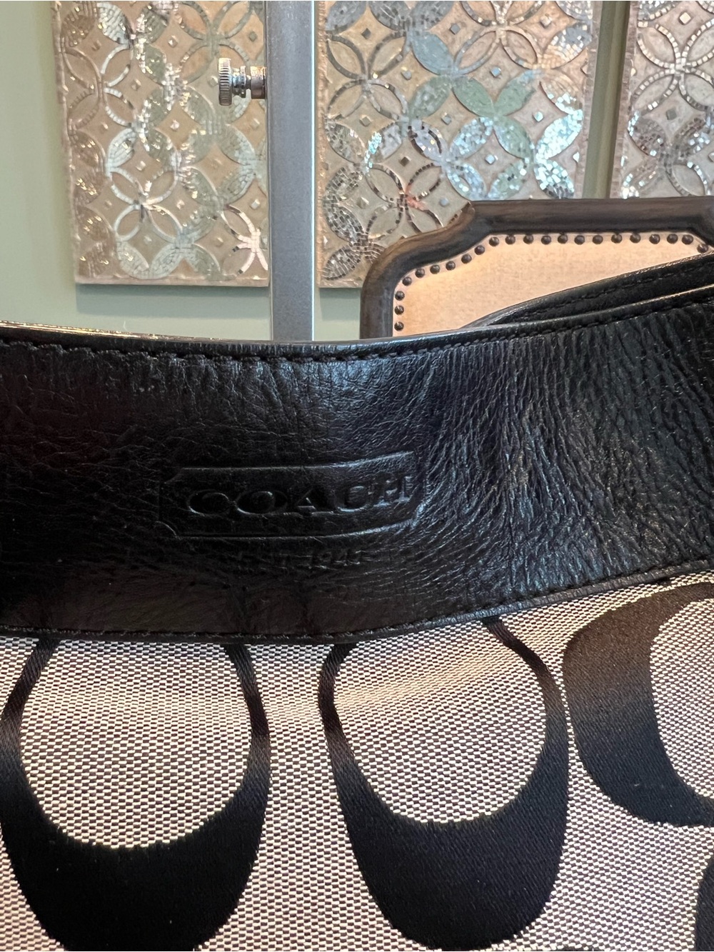 Coach Black & Grey Signature Zoe - Picture 5 of 16